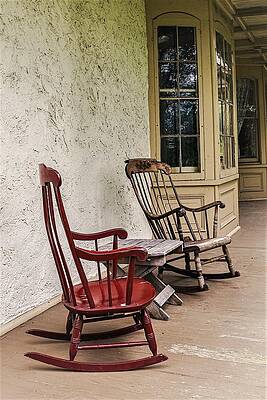 Photograph - Porch Chairs2 by John Linnemeyer