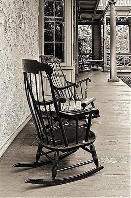 Photograph - Porch Chairs3-2 by John Linnemeyer