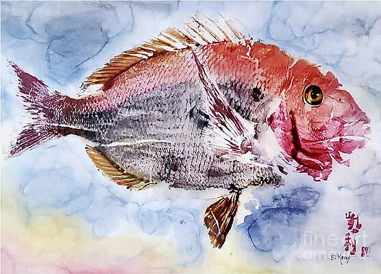 Wall Art featuring the mixed media Porgie Point Of View by Eileen Kelly