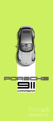 Wall Art featuring the photograph Porsche 911 Carrera On Green by Stefano Senise