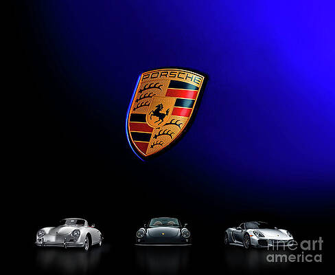 Porsche Evolution Display Wall Art