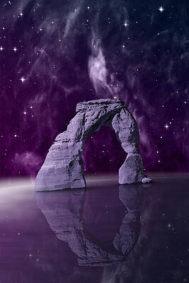 Stone Arch Under Starry Sky Wall Art