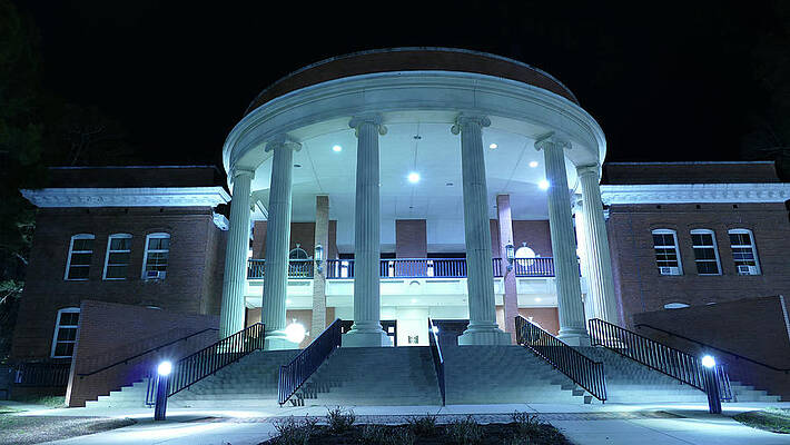 Newberry Wall Art featuring the photograph Portico At Night by Brian Hare