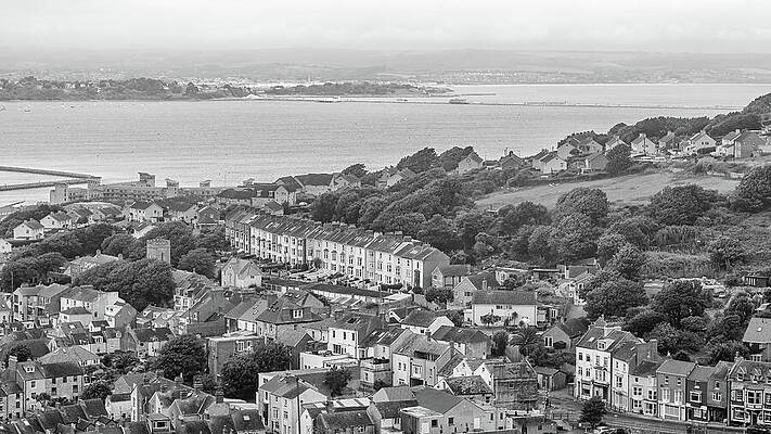 Coastal Town with View of the Sea Wall Art