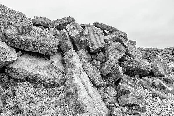 Monochrome Rock Formation Wall Art