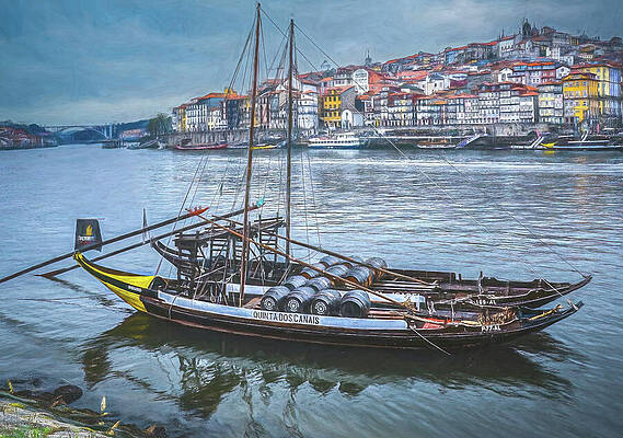 Wall Art featuring the photograph Portos Douro River Rabelo by Rebecca Herranen