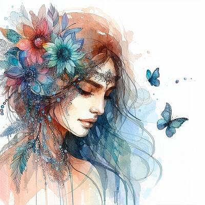 Intricate Digital Art - Portrait 3 by Colin Hardman