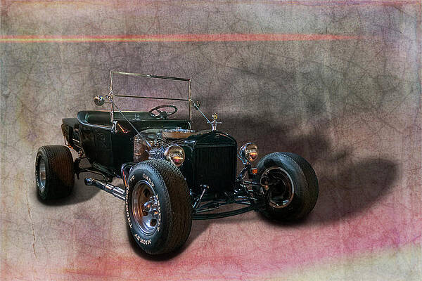 Vintage Photograph - Portrait Of An Antique Ford T-Bucket Hotrod by John Twynam