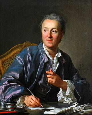 Architecture Wall Art featuring the painting Portrait Of Denis Diderot by The Luxury Art Collection