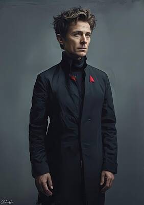 Portrait of Man in Dark Coat Wall Art