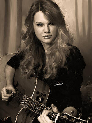 Serene Digital Art - Taylor Swift, Me by Gradify Creations