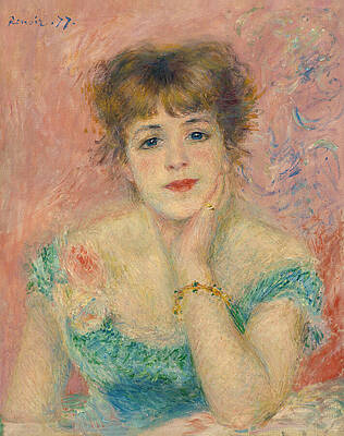 Elegant Woman in a Green Dress Wall Art