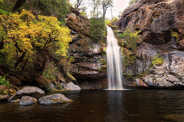 American Wall Art featuring the photograph Potem Falls In Autumn - Shasta County California by Mike Lee