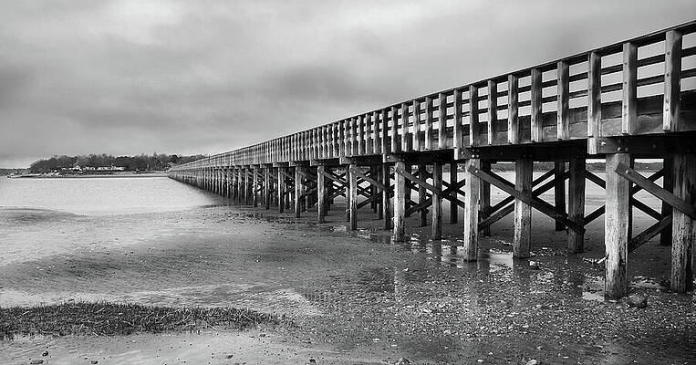 Massachusetts Wall Art featuring the photograph Powder Point Bridge by Steven David Roberts