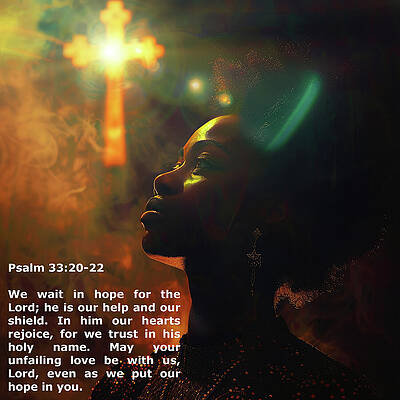 Wall Art featuring the digital art Prayer Of Hope by Gian Smith