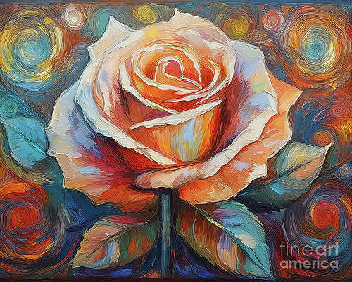 Beautiful Wall Art featuring the ai art Prayer Petals by Macro Abundance