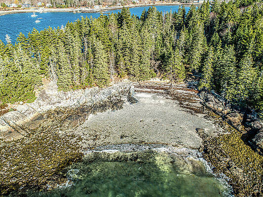 Maine Photograph - Preble Island Beach, Sorrento Maine by Veterans Aerial Media LLC