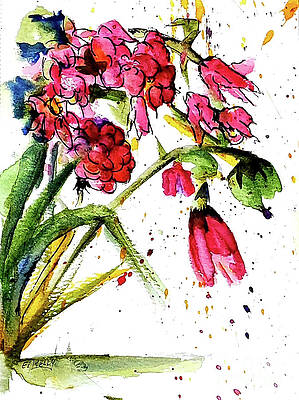 Wall Art featuring the painting Pretty In Pink by Eileen Kelly