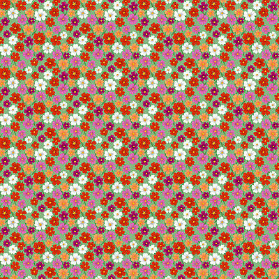 Floral Wall Art featuring the digital art Pride Floral Pattern Collection - Lesbian Pride Flag by Snow Iris Studio