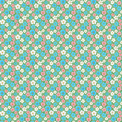 Floral Wall Art featuring the digital art Pride Floral Pattern Collection - Transgender Pride Flag by Snow Iris Studio