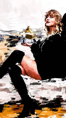 Expressive Digital Art - Taylor Swift In Chiefs Stadium by Gradify Creations