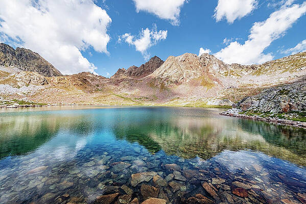 Pristine Mountain Lake Reflection Photograph