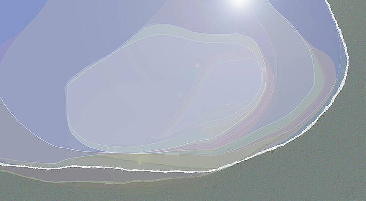 Wall Art featuring the digital art Promontory At Morning by Gina Harrison