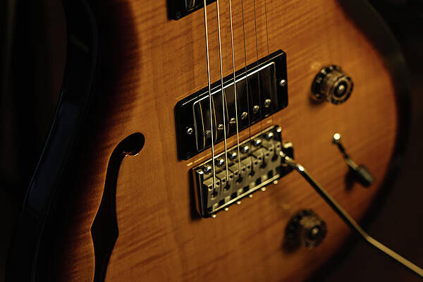 Photograph - PRS S2 Custom 22 Hollow Body Close-up by Charnwood Photography Fine Art