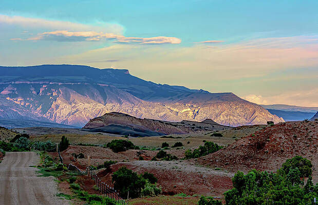 Wyoming Photograph - Pryor Mountain Sunset by Douglas Wielfaert