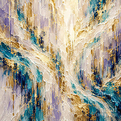 Abstract Flowing Colors Wall Art