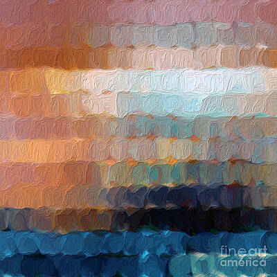 Wall Art featuring the painting Psalm 113 3. Sunrise To Sunset Praise. Abstract Christian Wall Art by Mark Lawrence