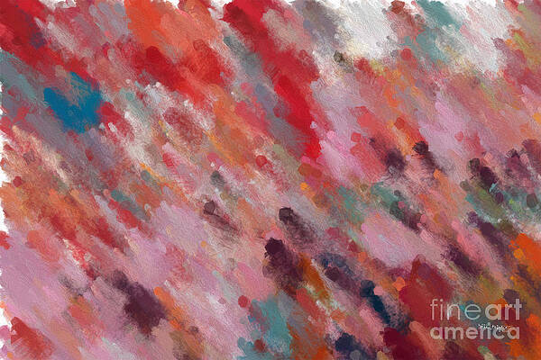 Blue Wall Art featuring the painting Psalm 119 64. Jesus Is Speaking. Bible Verse Christian Inspiration Scripture Wall Art by Mark Lawrence