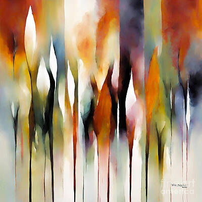Wall Art featuring the painting Psalm 91 4. Under His Wings. Contemporary Christian Art, Protection Scripture by Mark Lawrence