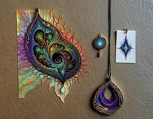 Colorful Digital Art - Psychedelic Wall by Eris And AI