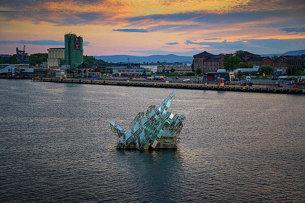 Wall Art featuring the photograph Public Floating Sculpture By Monica Bonvicini In Oslo Fjord, Norway by Miroslav Liska