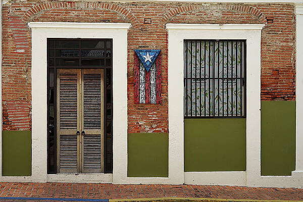 Colonial Brick Building Facade Wall Art