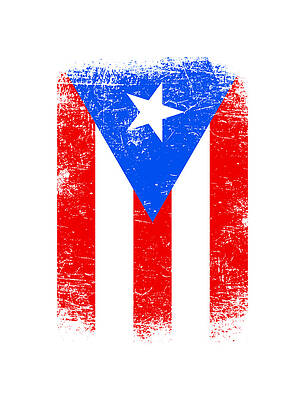 Puerto Rico Wall Art featuring the digital art Puerto Rico Flag Puerto Rican by Flippin Sweet Gear