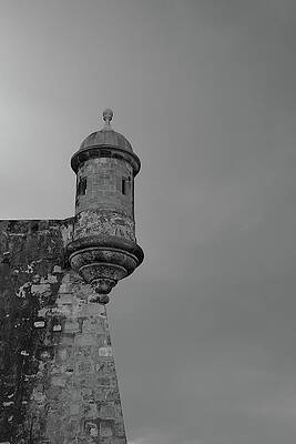 Puerto Rico Old San Juan Watchtower 2 mono by Richard Reeve