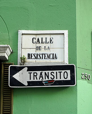 Historical Wall Art featuring the photograph Puerto Rico - Street Of The Resistance by Richard Reeve