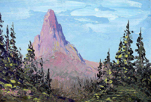 Mountain Wall Art featuring the painting Pumpelli Pillar by Raette Meredith