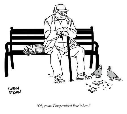 Slice Drawing - Pumpernickel Pete Is Here by Conde Nast