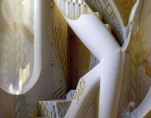 Intricate Architectural Curves Wall Art