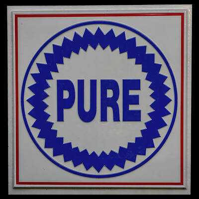 Wall Art featuring the photograph Pure Gasoline Sign by Flees Photos