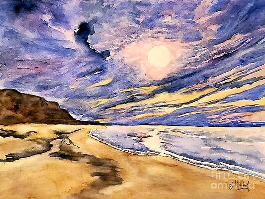 Wall Art featuring the painting Purple Passion by Eileen Kelly