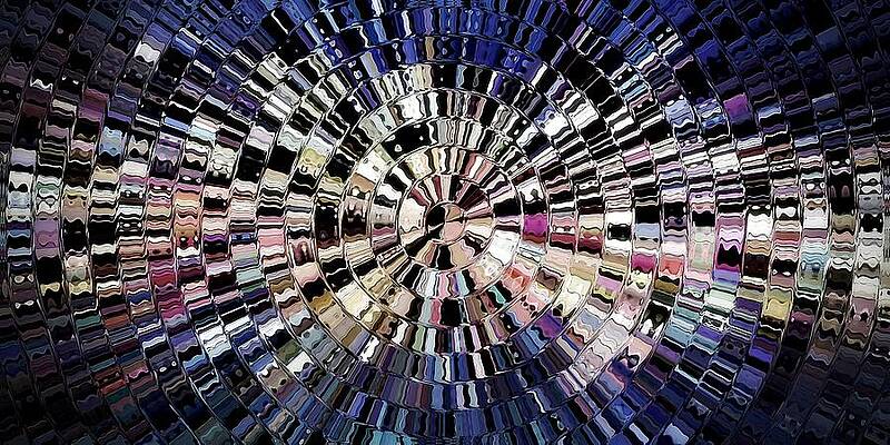 Vibrant Digital Art - Purple Radial by David Manlove