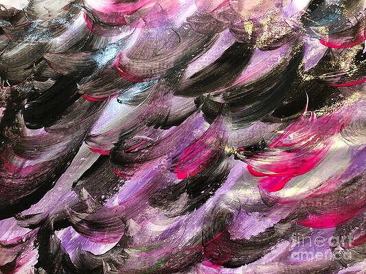 Wall Art featuring the painting Purple Waves by Onedayoneimage Photography