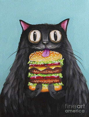 Wall Art featuring the painting Burger Tower by Lucia Stewart
