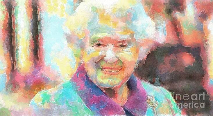 Painting - Queen Elizabeth II by Stefano Senise