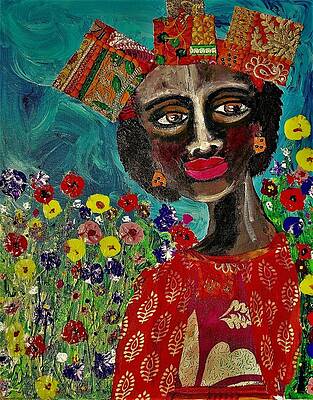 Woman Wall Art featuring the painting Queen Lily by Stacey Torres