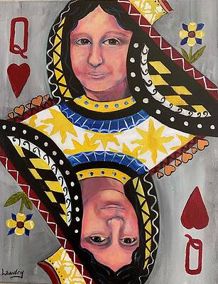 Wall Art featuring the painting Queen Of Hearts by Barbara Landry